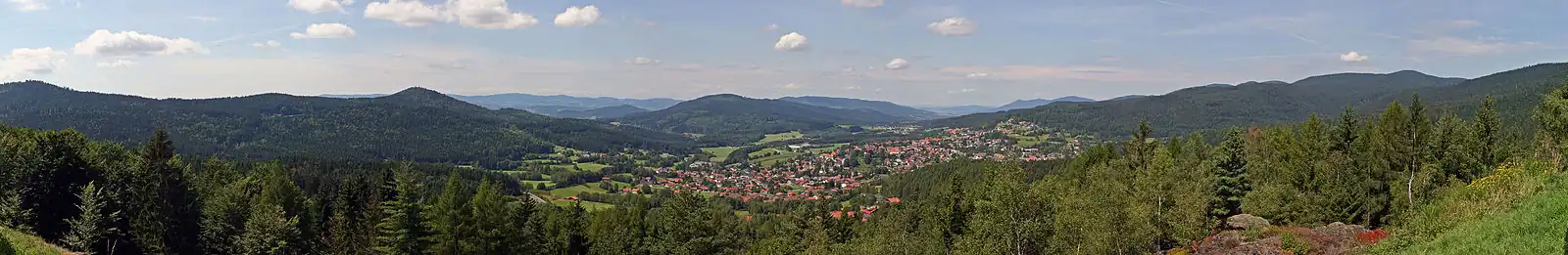 Bodenmais vom Silberberg aus gesehen.