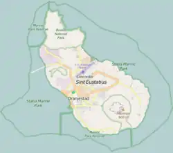 Lagekarte der Insel Sint Eustatius