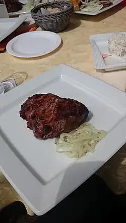 Der Braten auf dem Teller