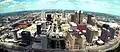 Blick auf St. Louis vom Gateway Arch Richtung Westen, in der Mitte das Old Courthouse