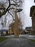 Statue nahe der Stadtkirche in Mersch