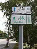 Ausgeschilderte Fahrradwege