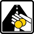 Trafikskylt för betalväg
