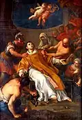 Altarbild Das Martyrium des Heiligen Lorenz von Szymon Czechowicz in der Lorenzkirche