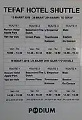 TEFAF 2019 Hotel Shuttle Schedule