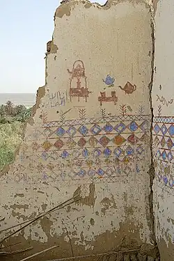Wandgemälde in einem alten Haus