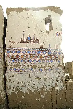Wandgemälde in einem alten Haus