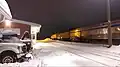 Der Canadian in der Sudbury Junction Station im Dezember gegen 17:25 Uhr