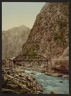 Dariali-Schlucht: Postkarte (ca. 1890-1900