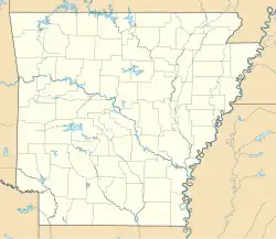 Lagekarte von Arkansas in den USA