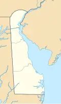 Lagekarte von Delaware in den USA