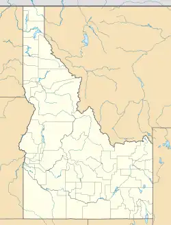 Lagekarte von Idaho in den USA