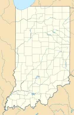 Lagekarte von Indiana in den USA