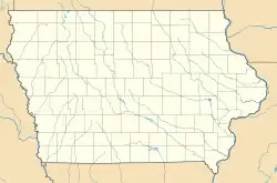 Lagekarte von Iowa in den USA