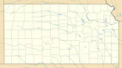 Lagekarte von Kansas in den USA