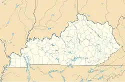 Lagekarte von Kentucky in den USA
