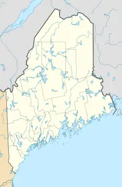 Lagekarte von Maine in den USA