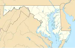 Lagekarte von Maryland in den USA