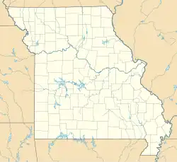 Lagekarte von Missouri in den USA