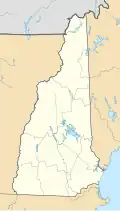Lagekarte von New Hampshire in den USA