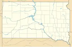 Lagekarte von South Dakota in den USA