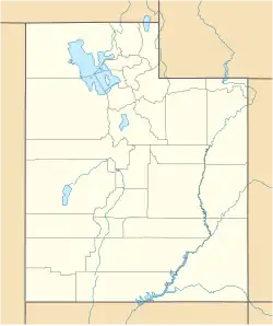 Lagekarte von Utah in den USA