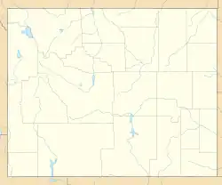 Lagekarte von Wyoming in den USA