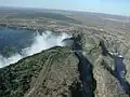 Victoria Falls Bridge mit den Viktoriafällen / Südafrika