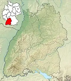 Lagekarte von Baden-Württemberg