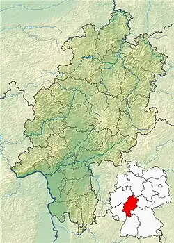 Lagekarte von Hessen