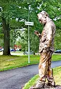 Skulptur im Willy-Brandt-Park in Stockholm