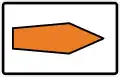 Orangefarbener Pfeil für eine häufig benutzte Alternativstrecke
