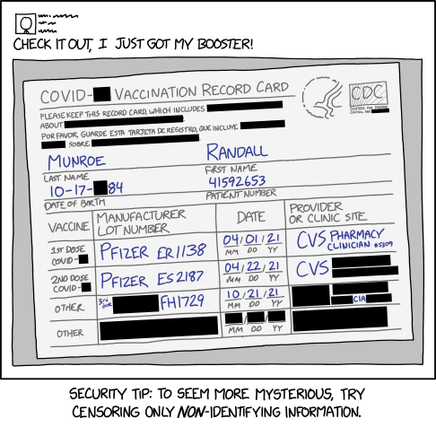 Censored Vaccine Card